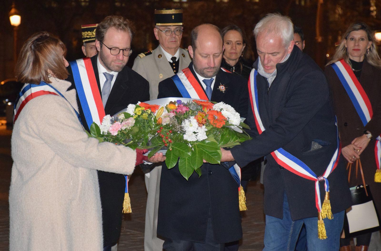 Les élus de la Haute-Savoie ont participé à la Cérémonie du ravivage de la Flamme sous l’Arc de Triomphe
